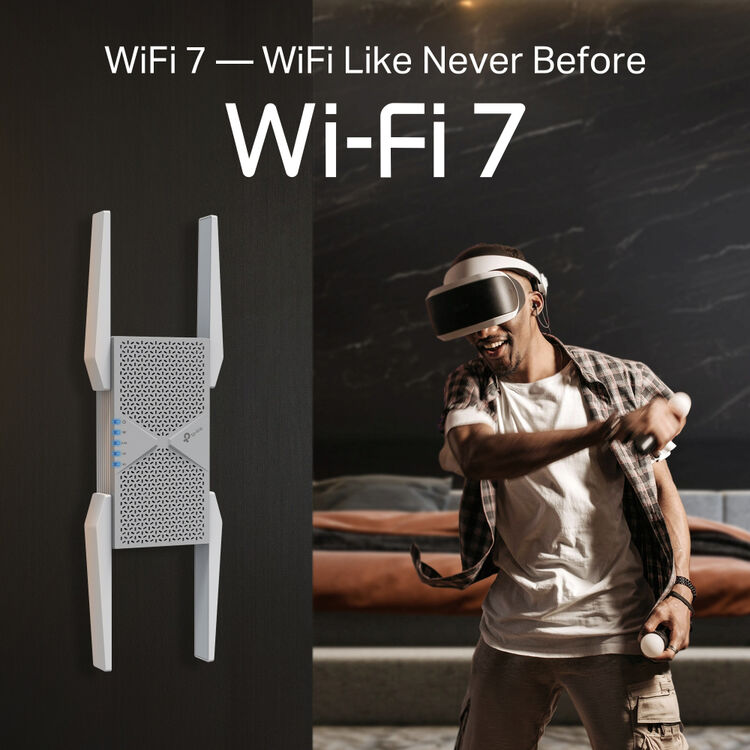 TP-Link RE653BE BE10000 Wireless Tri-Band Wi-Fi 7 Range Extender