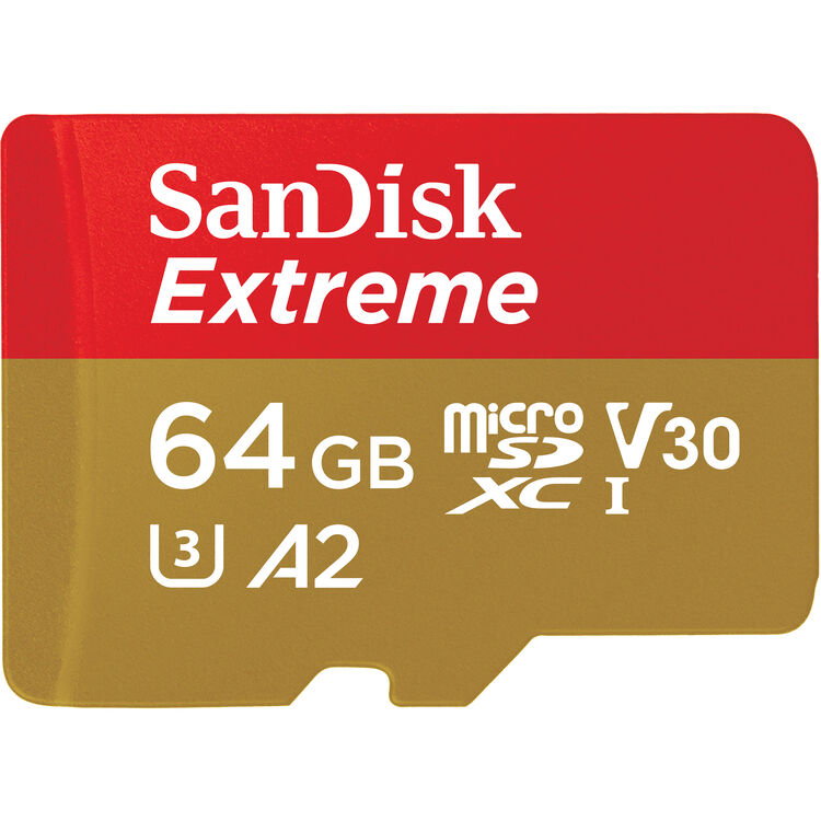 SanDisk Extreme UHS-I microSDXC Memory Card with SD Adapter