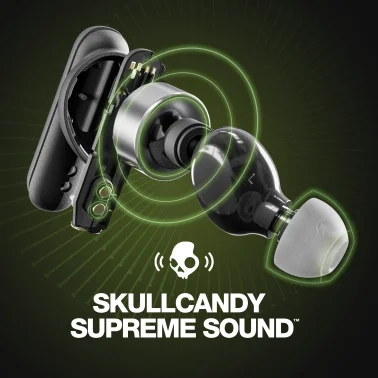 Skullcandy Smokin’ Buds TWS Bluetooth In-Ear Earbuds with Mic and Charging Case