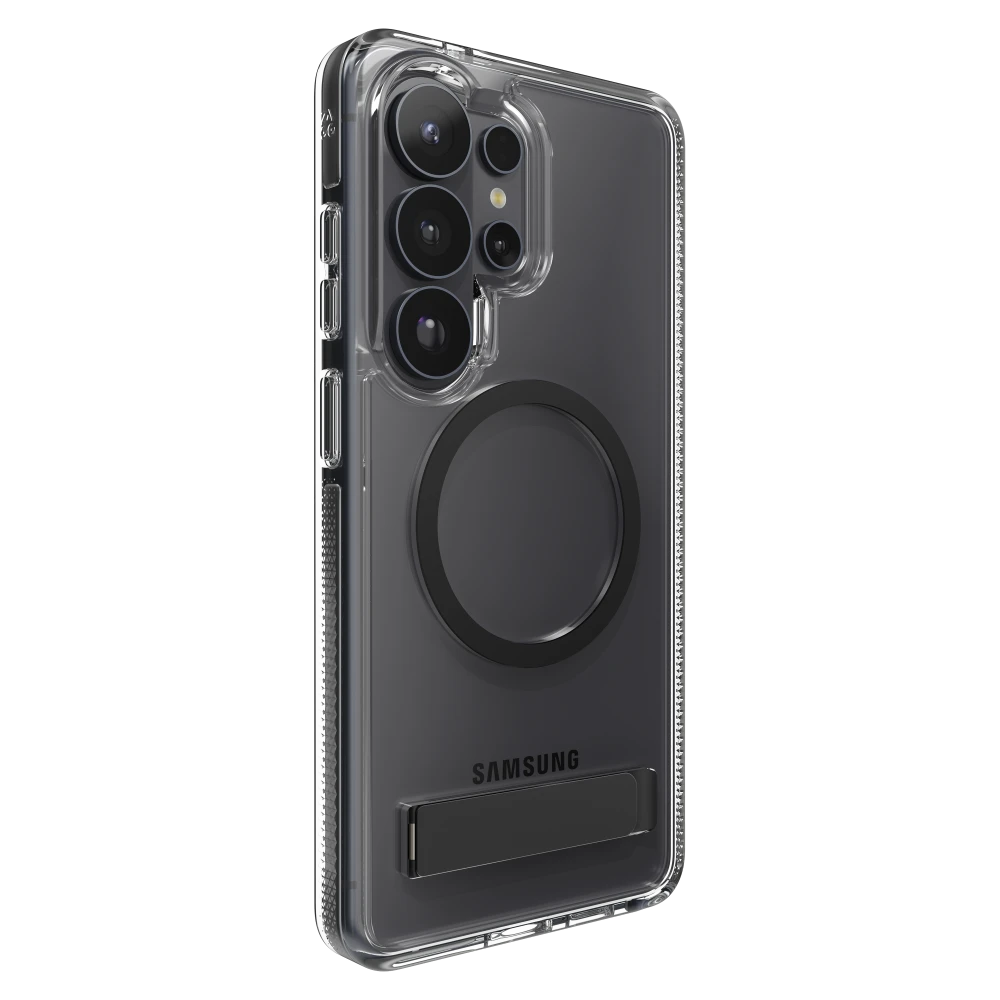 ZAGG - Santa Cruz Snap Case with Kickstand for Samsung Galaxy S26 Ultra - Black