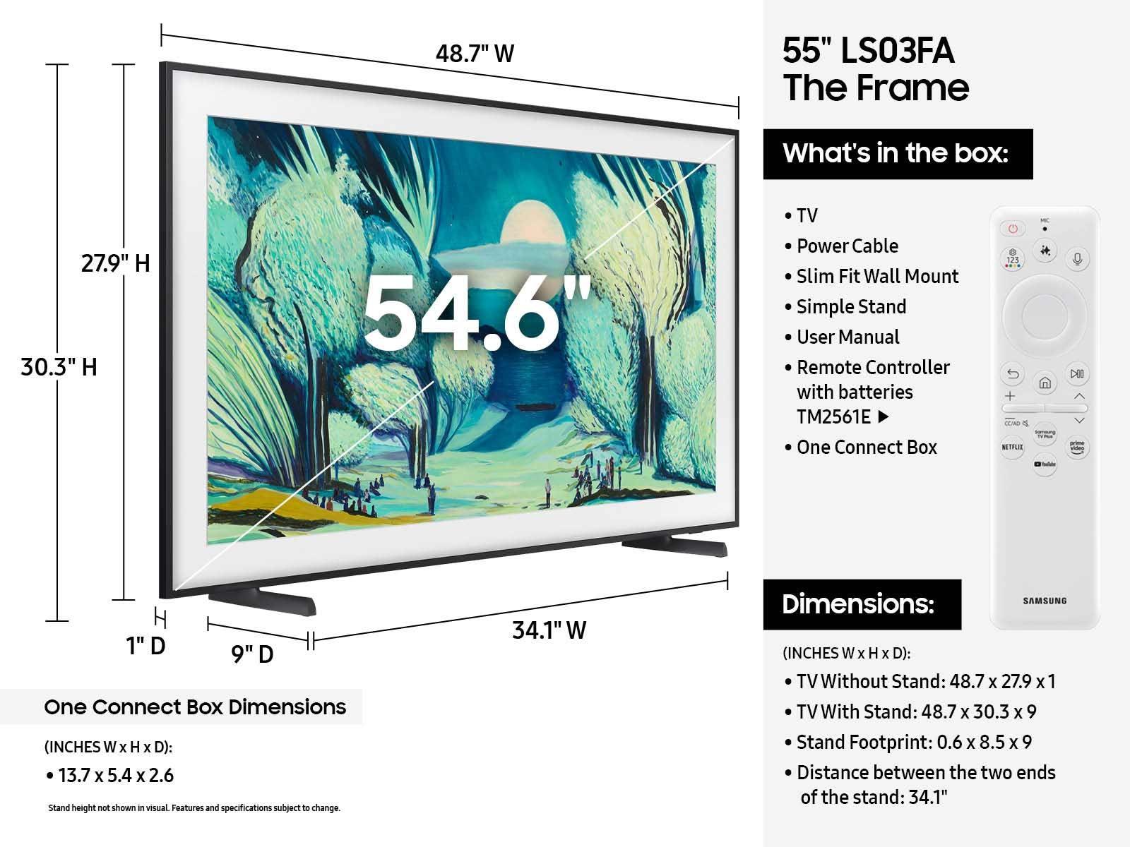 Samsung The Frame LS03FA 55" 4K HDR Smart QLED TV (2025)