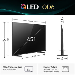 Hisense 65” QD6 Series Hi-QLED 4K UHD Smart Fire TV