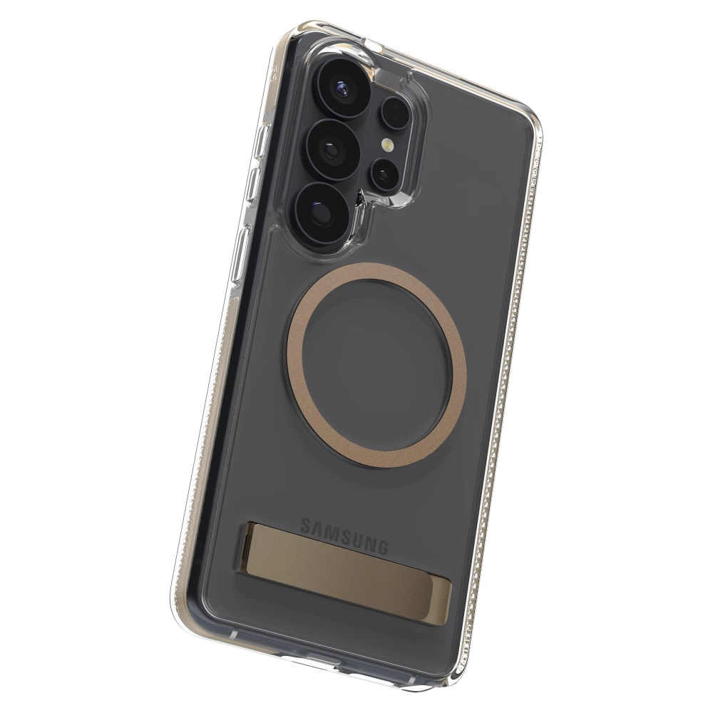 ZAGG - Santa Cruz Snap Case with Kickstand for Samsung Galaxy S26 Ultra - Titanium Gray