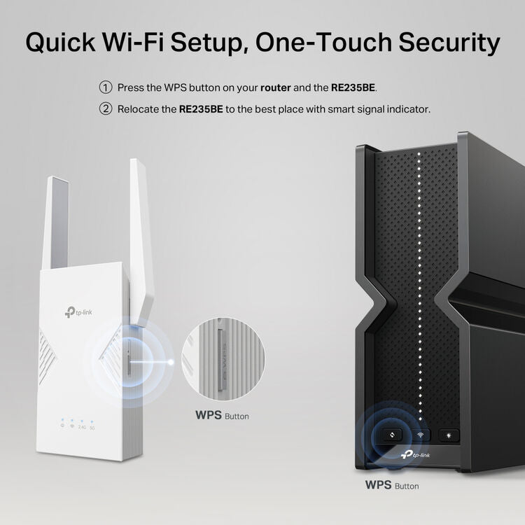 TP-Link RE223BE BE3200 Wireless Dual-Band Wi-Fi 7 Range Extender