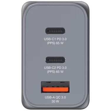 Verbatim® 65-Watt 3-USB-Port GaN Wall Charger