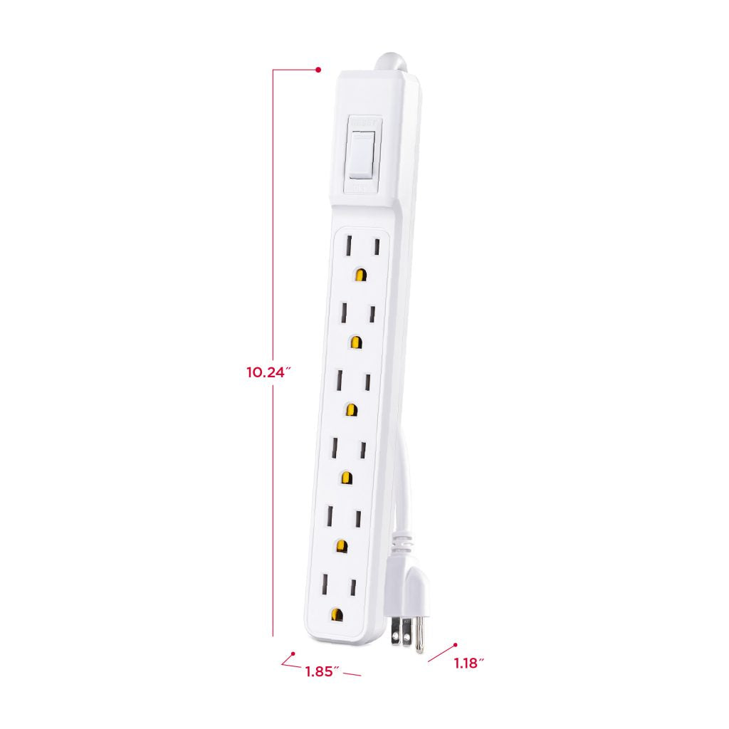 CyberPower MP1044NN 6-Outlet Power Strip (2 Pack)