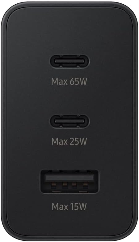Samsung 65W Fast Charge Power Adapter Trio (1x USB-A & 2x USB-C)