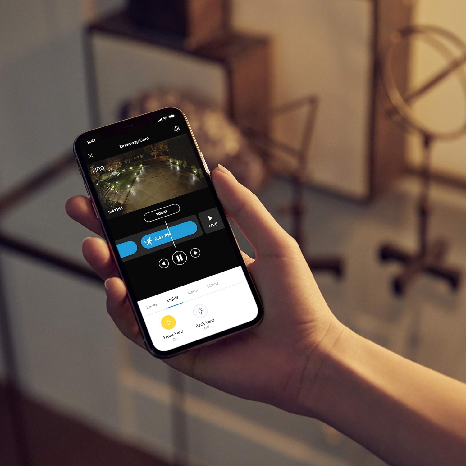 Ring Smart Lighting Spotlight - Outdoor Motion-Sensor Security Light
