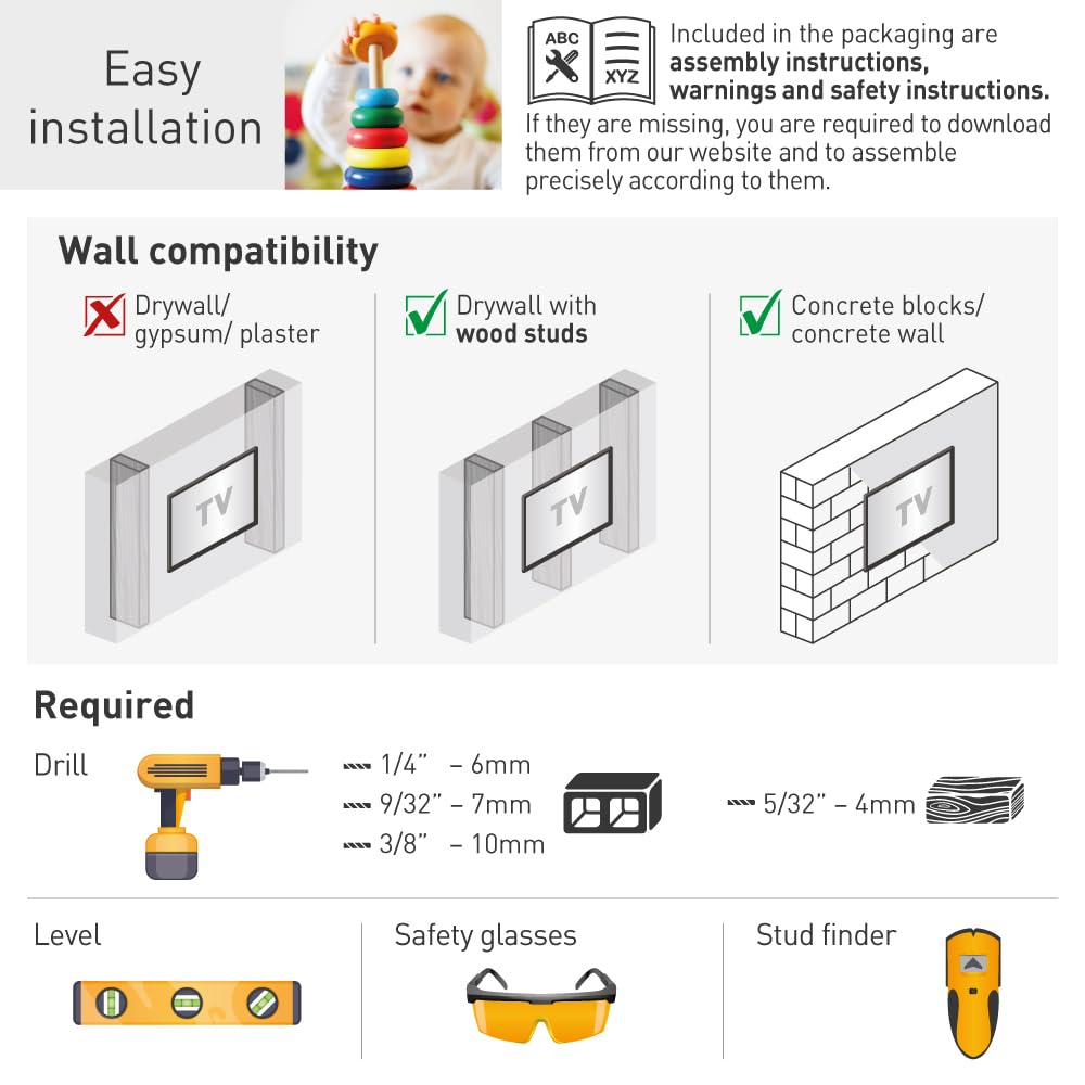 Barkan BM343XLOD 13"-65" Full Motion Articulating Outdoor TV Wall Mount with Xtra Long Arm
