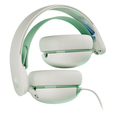 Skullcandy Grom Wired Kids Folding Over-Ear Headphones with Mic (Bone Seafoam)