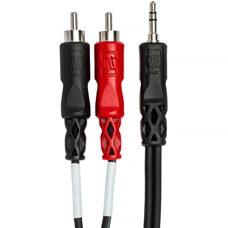 Hosa Technology Stereo Mini 3.5mm Male to 2 RCA Male Y-Cable (10FT)