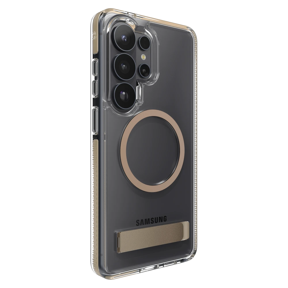 ZAGG - Santa Cruz Snap Case with Kickstand for Samsung Galaxy S26 Ultra - Titanium Gray