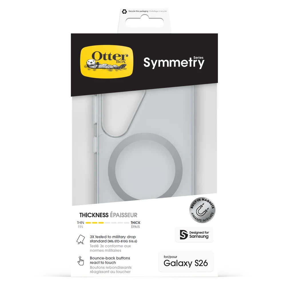 OtterBox - Symmetry Clear Magnetic Case for Samsung Galaxy S26 - Clear