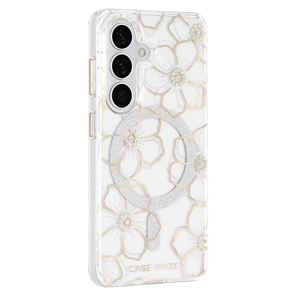 Case-Mate - Floral Gems Case with Magnet for Samsung Galaxy S26 - Gold