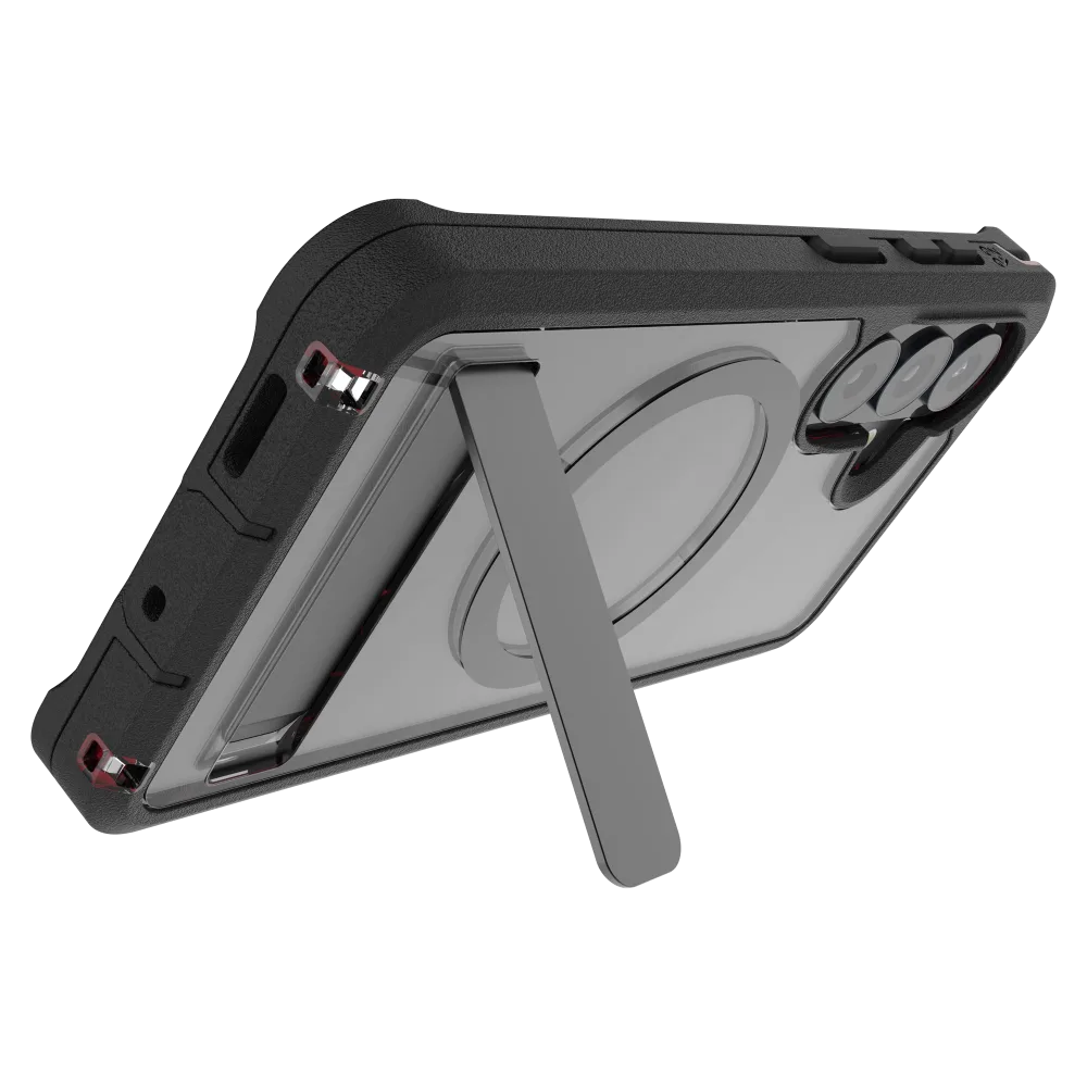 ZAGG - Rainier Snap Case with Kickstand for Samsung Galaxy S26 - Smoke Black