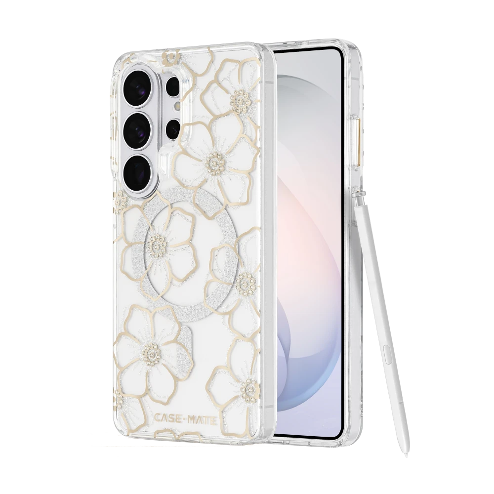 Case-Mate - Floral Gems Case with Magnet for Samsung Galaxy S26 Ultra - Gold