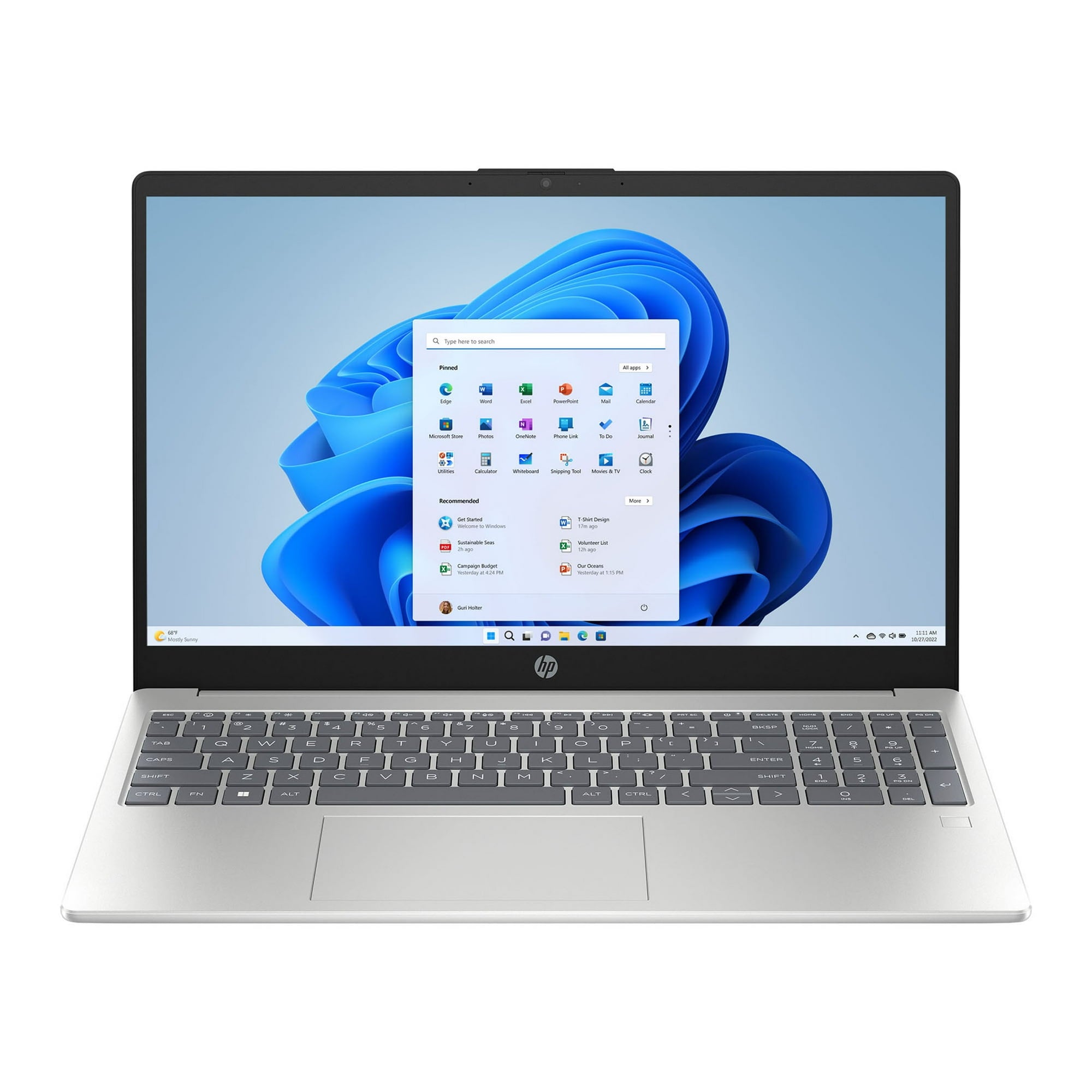 HP 15.6" FHD Windows Laptop (Intel Core i3 N305, 8GB Memory, 256GB Storage) (Natural Silver)