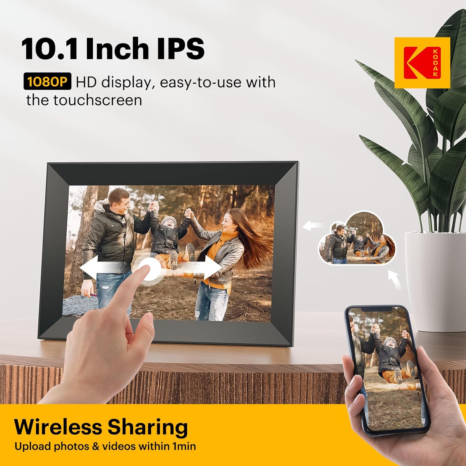 Kodak Classic 10" Digital Touch Screen Picture Frame with Wi-Fi