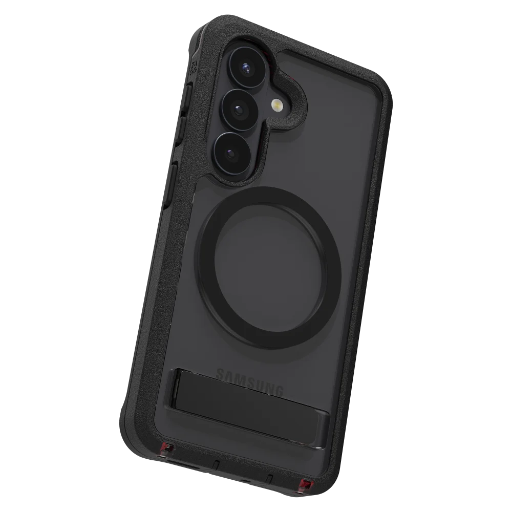ZAGG - Rainier Snap Case with Kickstand for Samsung Galaxy S26 - Smoke Black