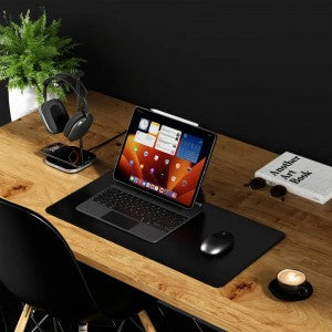 Satechi - Vegan-Leather Premium Desk Mat - Black