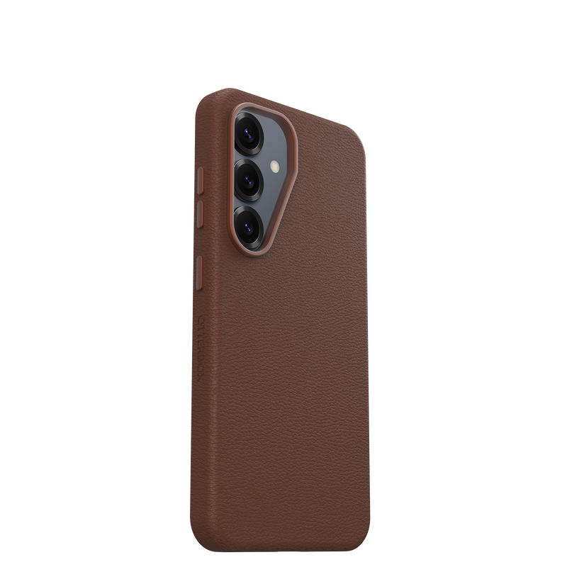 OtterBox - Symmetry Cactus Leather Case for Samsung Galaxy S25 - Rich Adobe