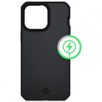 ItSkins Ballistic Nylon Case with MagSafe for Apple iPhone 15 Plus (Black)