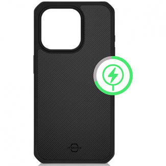 ItSkins Ballistic Nylon Case with MagSafe for Apple iPhone 15 Pro Max (Black)