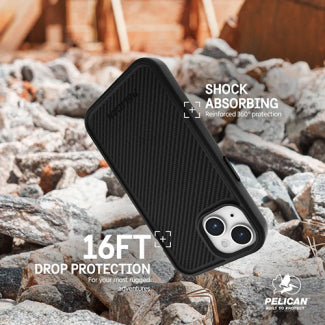 Pelican Protector Case with MagSafe for Apple iPhone 15 (Carbon)