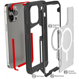 Ghostek Atomic Slim Case with MagSafe for Apple iPhone 14 Pro (Black)