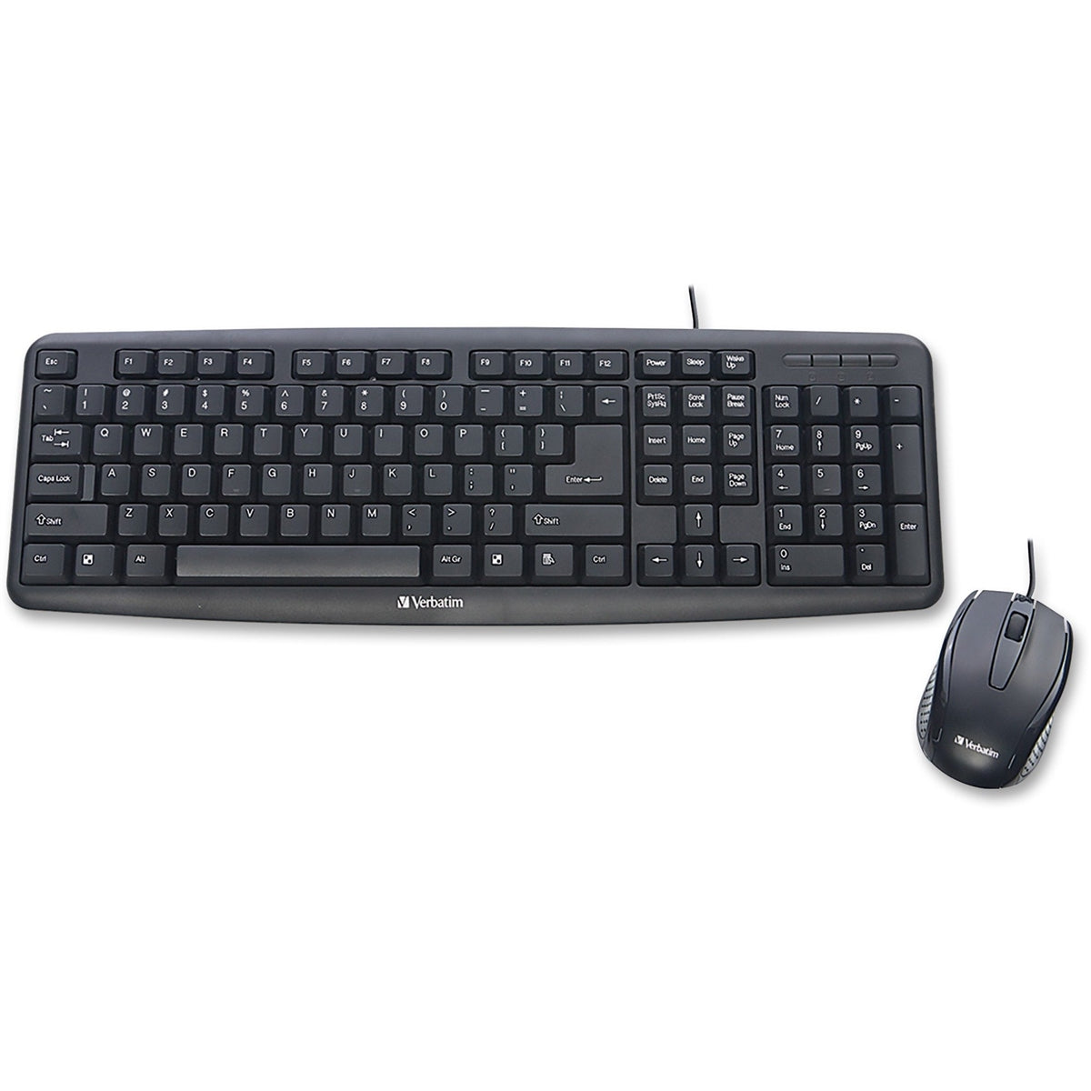 Verbatim Slimline Corded USB Keyboard & Mouse