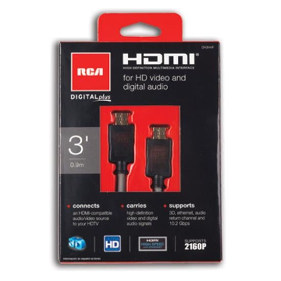 RCA Digital Plus HDMI To HDMI Cable (3ft)