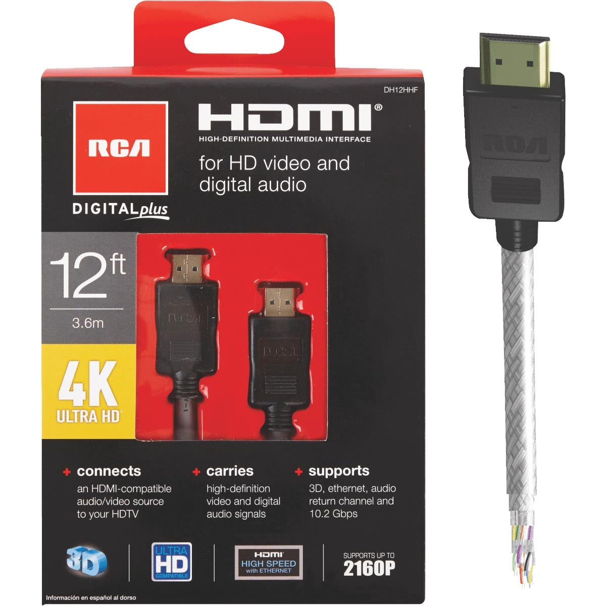 RCA Digital Plus 4K HDMI® Cable (12ft)
