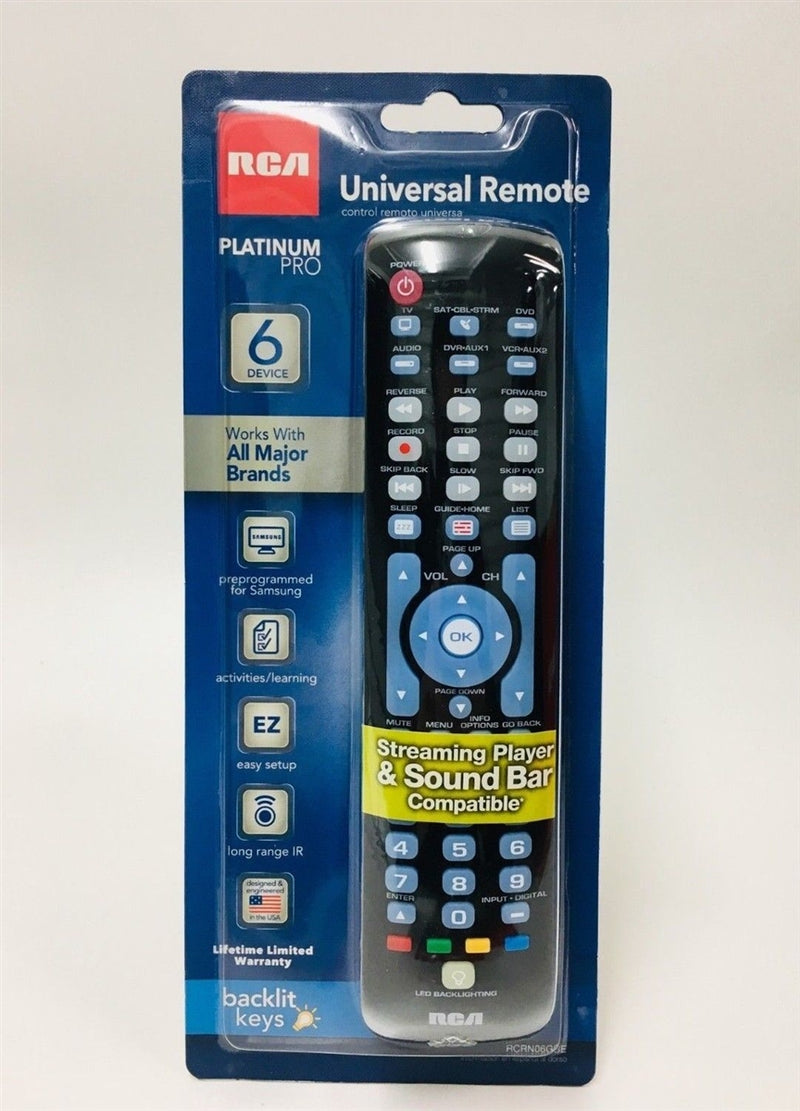RCA RCRN06GBE 6-Device Green Backlit Universal Remote