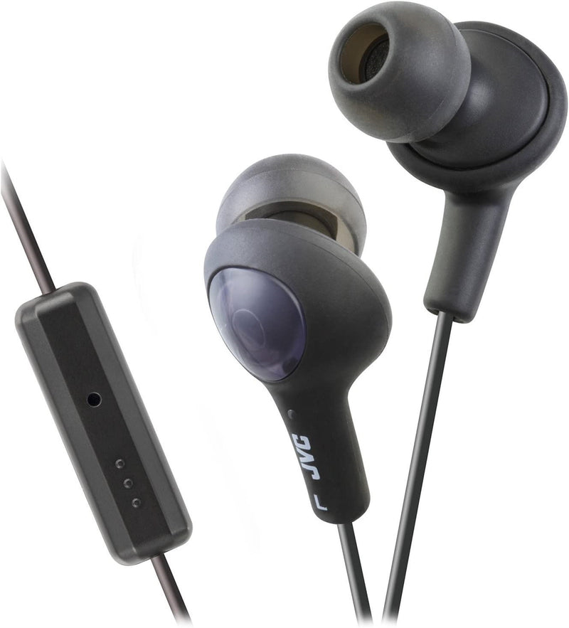 JVC Gumy Plus Noise Isolation Headphones with Remote and Microphone (Black)