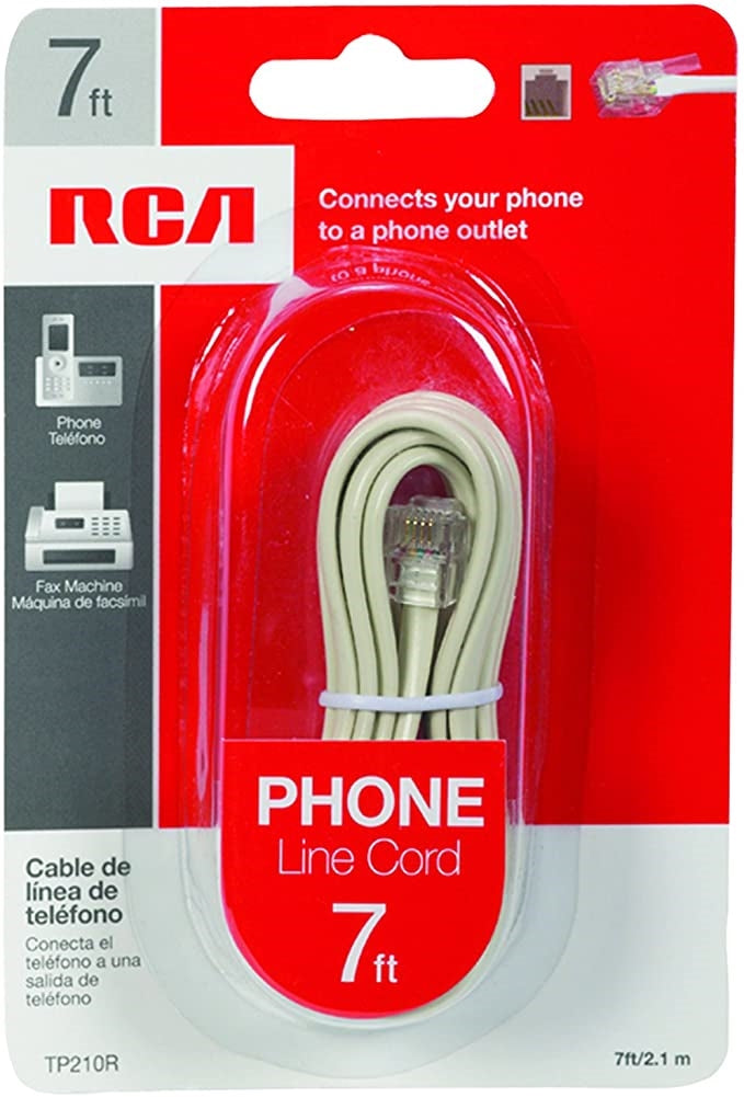 RCA Phone Line Cord 7ft (Beige)