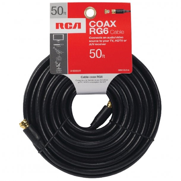 RCA RG6 Coaxial Cable (50ft)