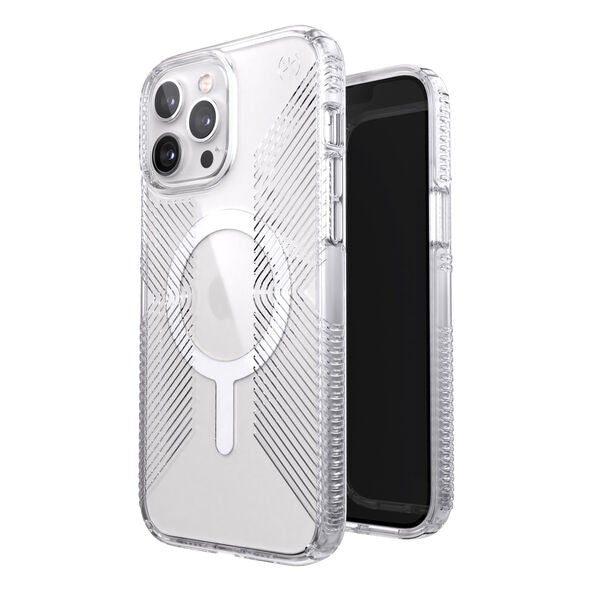 Speck Presidio Perfect Clear Case With MagSafe For IPhone 13 - Clear Protective Hard Shell With Drop Protection & Antimicrobial