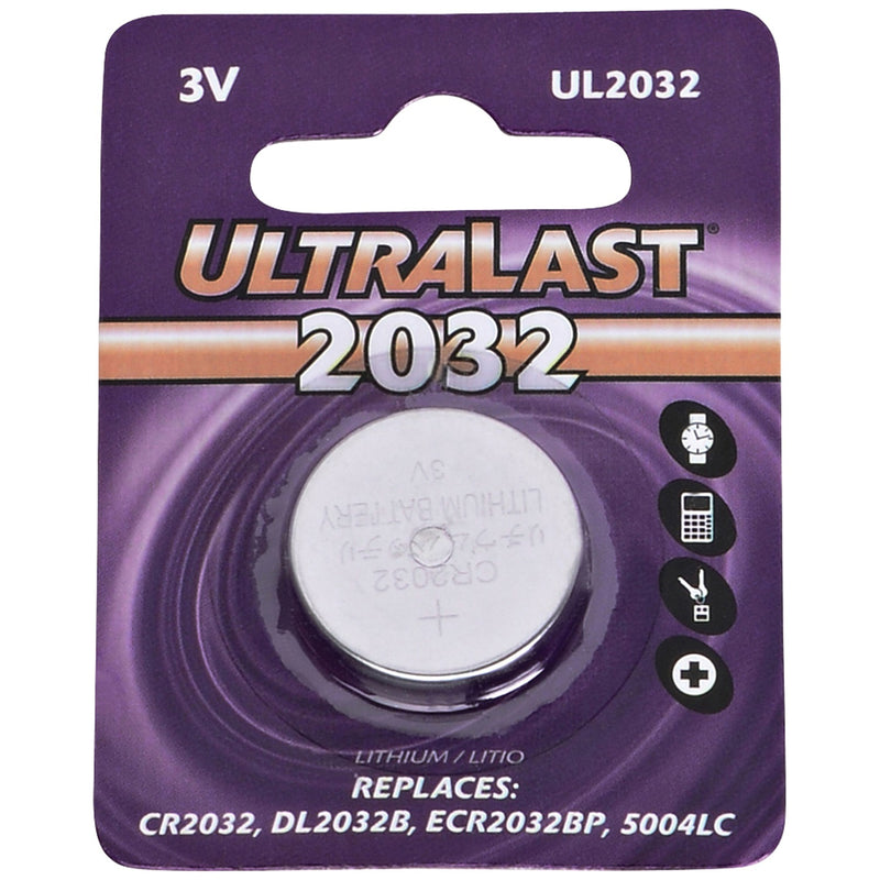 Ultralast 3V UL2032 Lithium Coin Cell Battery