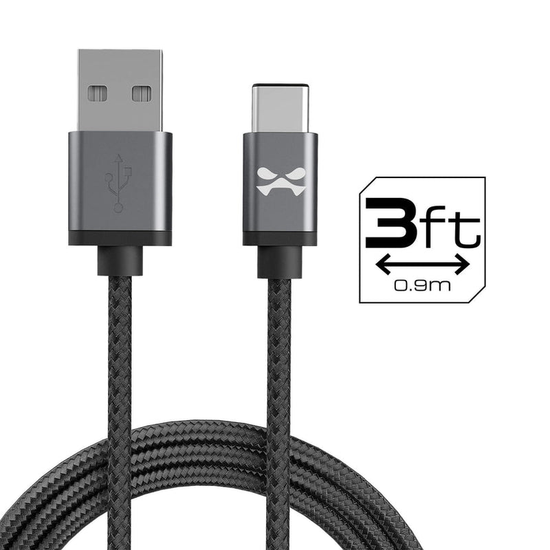 Ghostek NRGline USB-C to USB-A Cable 3ft (Black)