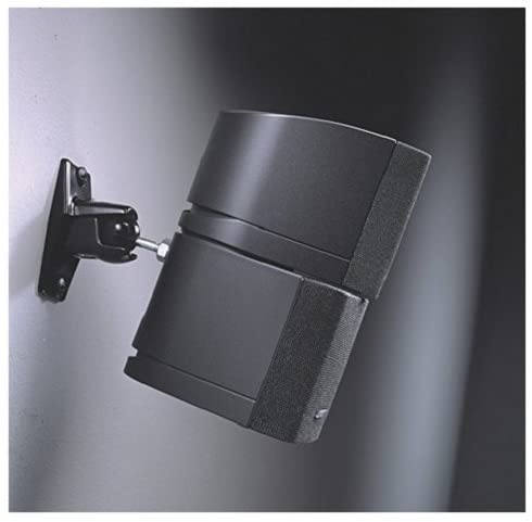 OmniMount 5.0 Wall and Ceiling Audio Satellite Speaker Mount - Black with Stainless Steel