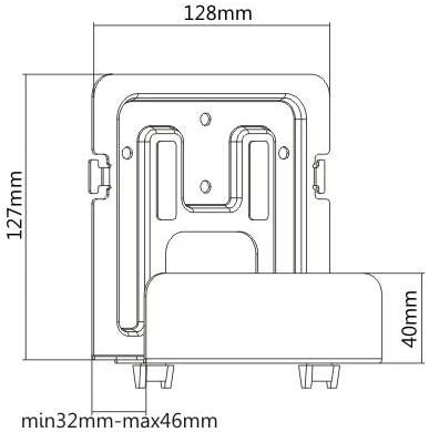 Mount Plus MP-APM-06-01 Streaming Media Player Wall Mounting Bracket for Most Small Devices Up to 11 lbs. - Apple TV, Roku, Fire TV, Sonos Port (Narrow)