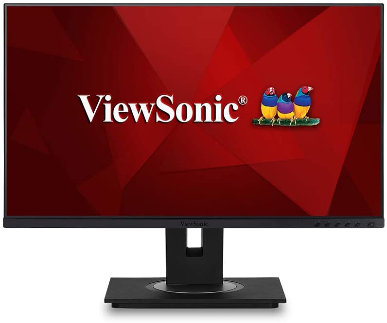 ViewSonic VG2455-2K 24 Inch IPS 1440p Monitor with USB 3.1 Type C HDMI DisplayPort and 40 Degree Tilt Ergonomics for Home and Office,Black