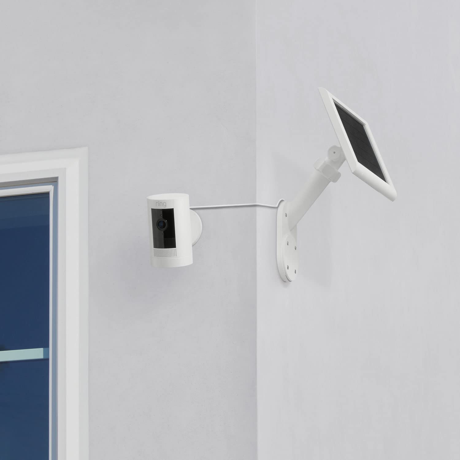 Ring Wall Mount for Solar Panels and Cams (White)