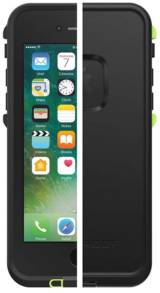 Lifeproof Fre Waterproof Case for iPhone 7/8 and SE (Black/Green)