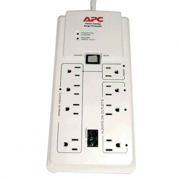 APC 8-Outlet Energy-Saving Surge Protector