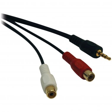 Tripp-Lite Audio 3.5mm to RCA female MP3 Adapter Cable (3ft)