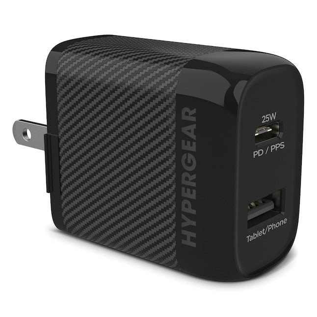 HyperGear 25 Watt Power Delivery USB-C®/USB-A Wall Charger