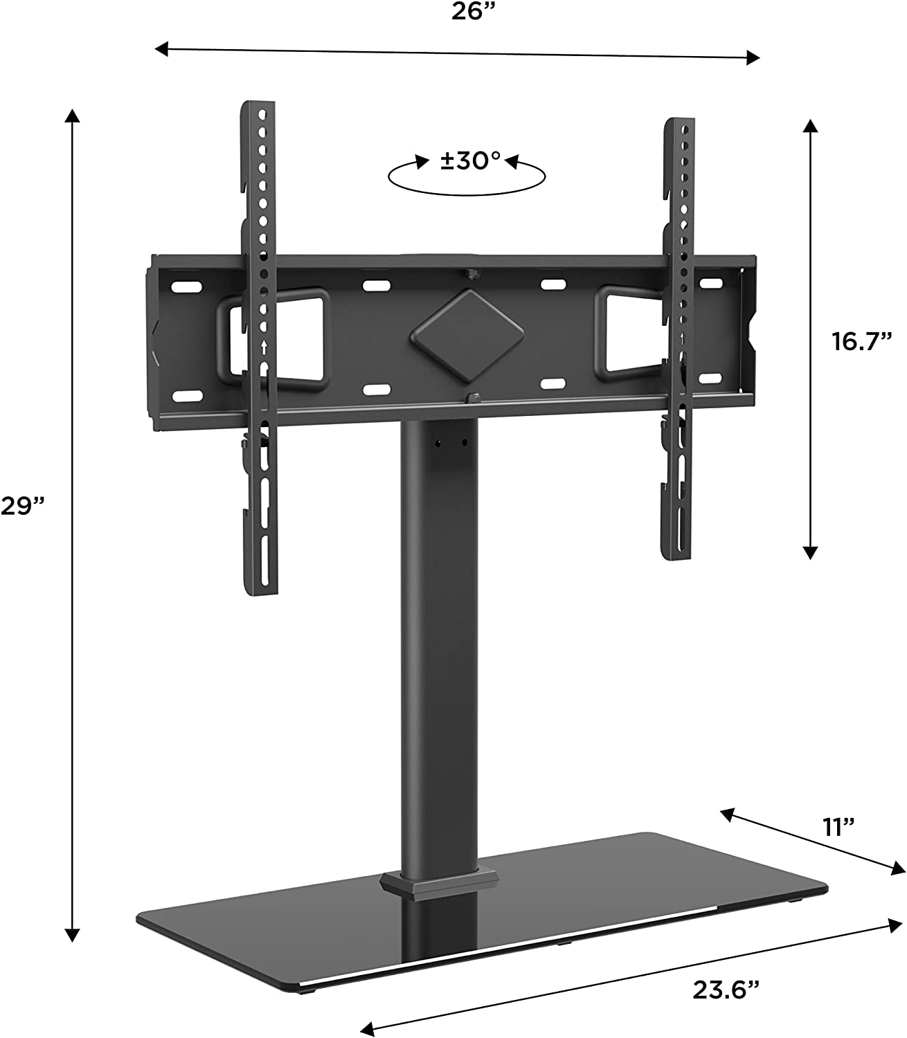 ProMounts AMSA6401-02 37-Inch to 70-Inch Large Tabletop TV Stand Mount with Swivel