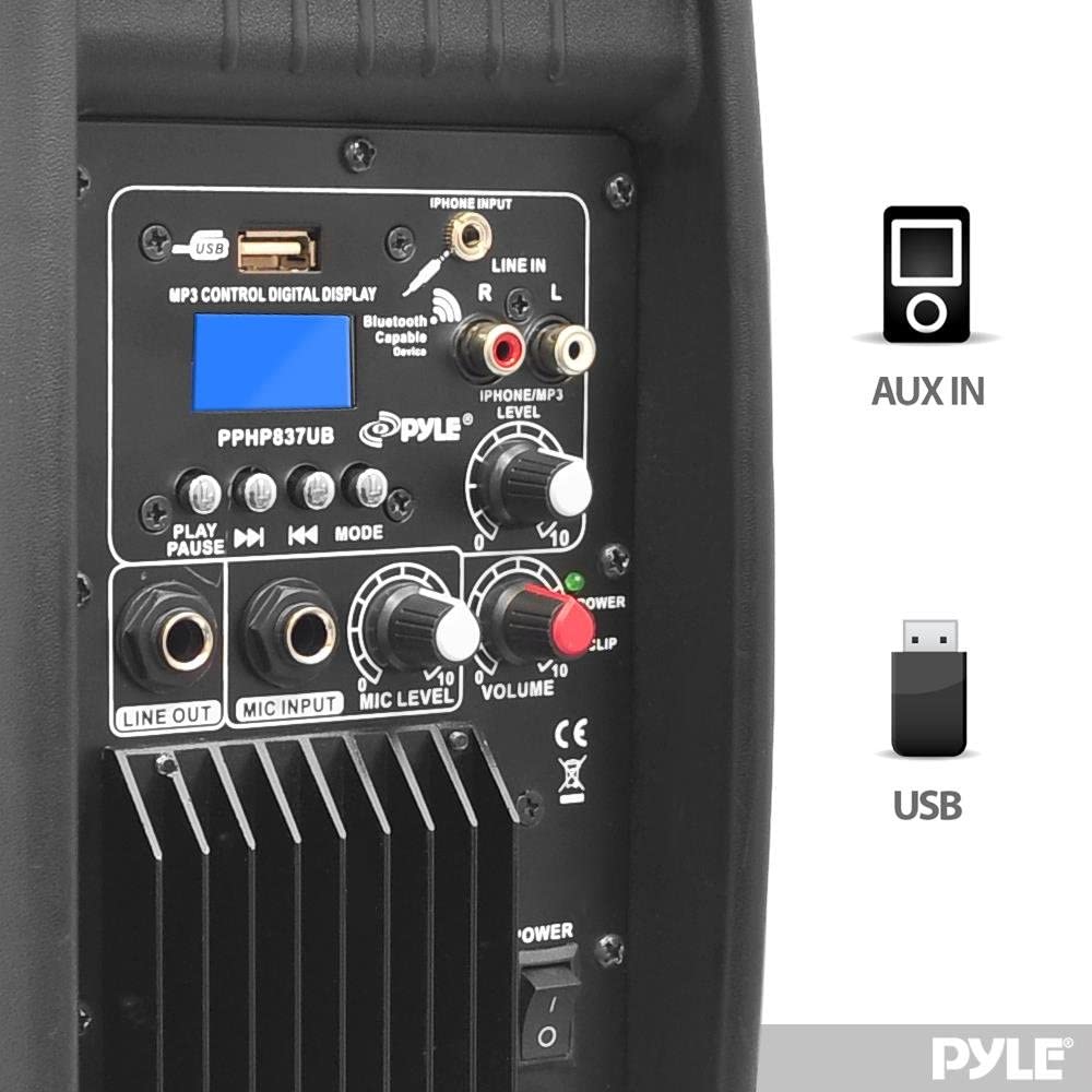 Pyle PPHP837UB 300 Watt Bluetooth® Loudspeaker PA System