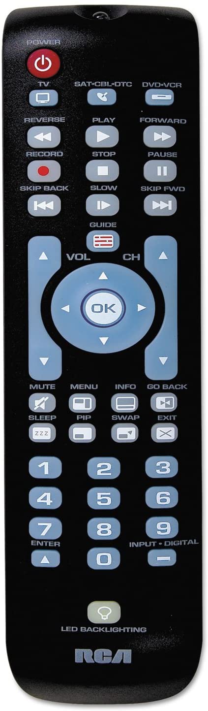 RCA RCRN03BE Platinum Pro 3-Device Universal Remote with Streaming Player Compatibility